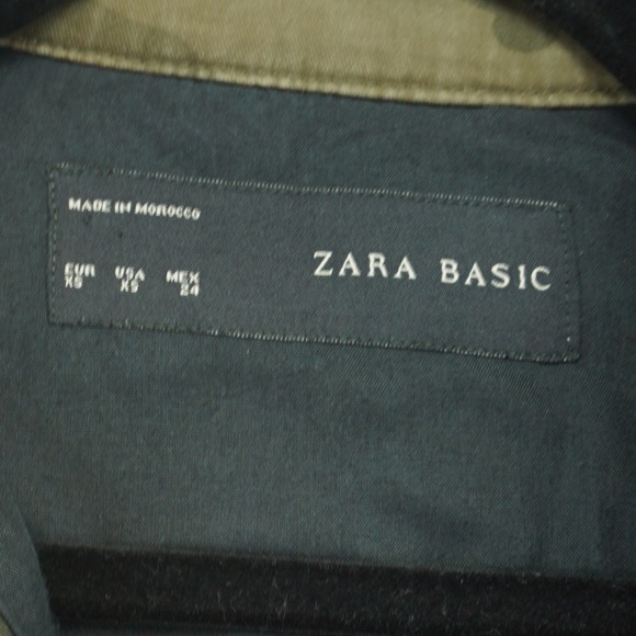 ✨Zara XS Camo Jean Jacket Rhinestones - Picture 3 of 4